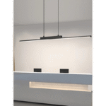 136:200002572#trIcolor;200000531:193#100CM BLACK Modern Lång Taklampa för Matbord