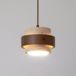 Hem & Trädgård > Belysning > Belysningsarmaturer > Taklampor Elegant Travertin Sten Pendellampa