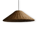 Hem & Trädgård > Belysning > Belysningsarmaturer > Taklampor Hänglampa i brun-beige kon-rattan