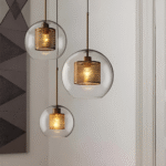 Hem & Trädgård > Belysning > Belysningsarmaturer > Taklampor Geometrisk glas hänglampa med bikakdesign