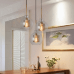 Hem & Trädgård > Belysning > Belysningsarmaturer > Taklampor Geometrisk glas hänglampa med bikakdesign