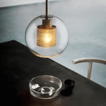 Hem & Trädgård > Belysning > Belysningsarmaturer > Taklampor Geometrisk glas hänglampa med bikakdesign