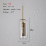 Hem & Trädgård > Belysning > Belysningsarmaturer > Taklampor Geometrisk glas hänglampa med bikakdesign