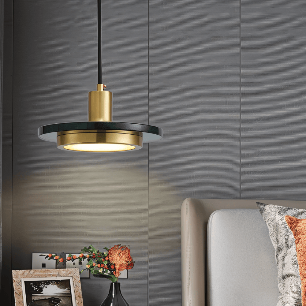 LuMetalPendantLight-1 Hem & Trädgård > Belysning > Belysningsarmaturer > Taklampor Enkelhuvud Lagerad Rund LED Hänglampa