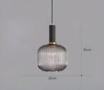 Pendant Lights Randig Ljuskrona i Vintageglas