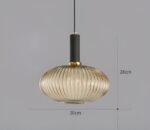 Pendant Lights Randig Ljuskrona i Vintageglas