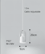 Hem & Trädgård > Belysning > Belysningsarmaturer > Takarmaturer Pendellampa i Metall med Nordiskt Träkorn