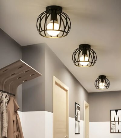 Ceiling lamps efze Geometrisk Lampa i Svart Järn