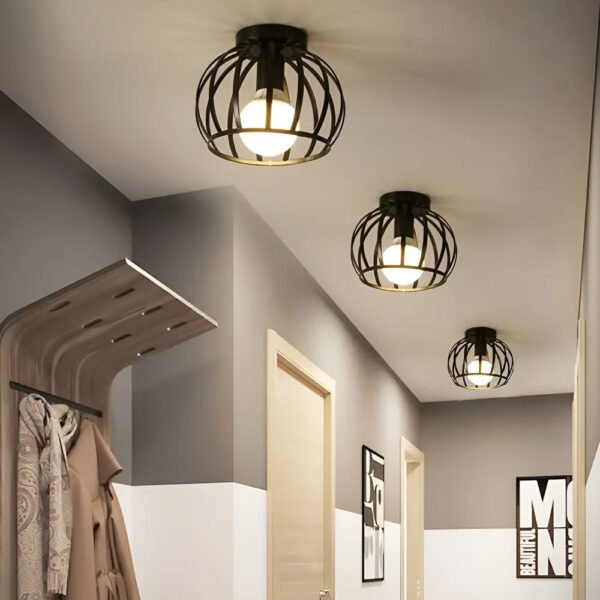 Ceiling lamps efze Geometrisk Lampa i Svart Järn