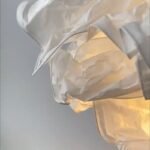 Design taklampa i ljus textil