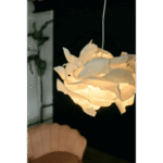 Design taklampa i ljus textil