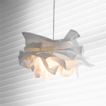 Design taklampa i ljus textil