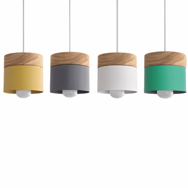 Hem & Trädgård > Belysning > Belysningsarmaturer > Takarmaturer Cylinder Chic Pendellampa i Metall och Varmt Trä