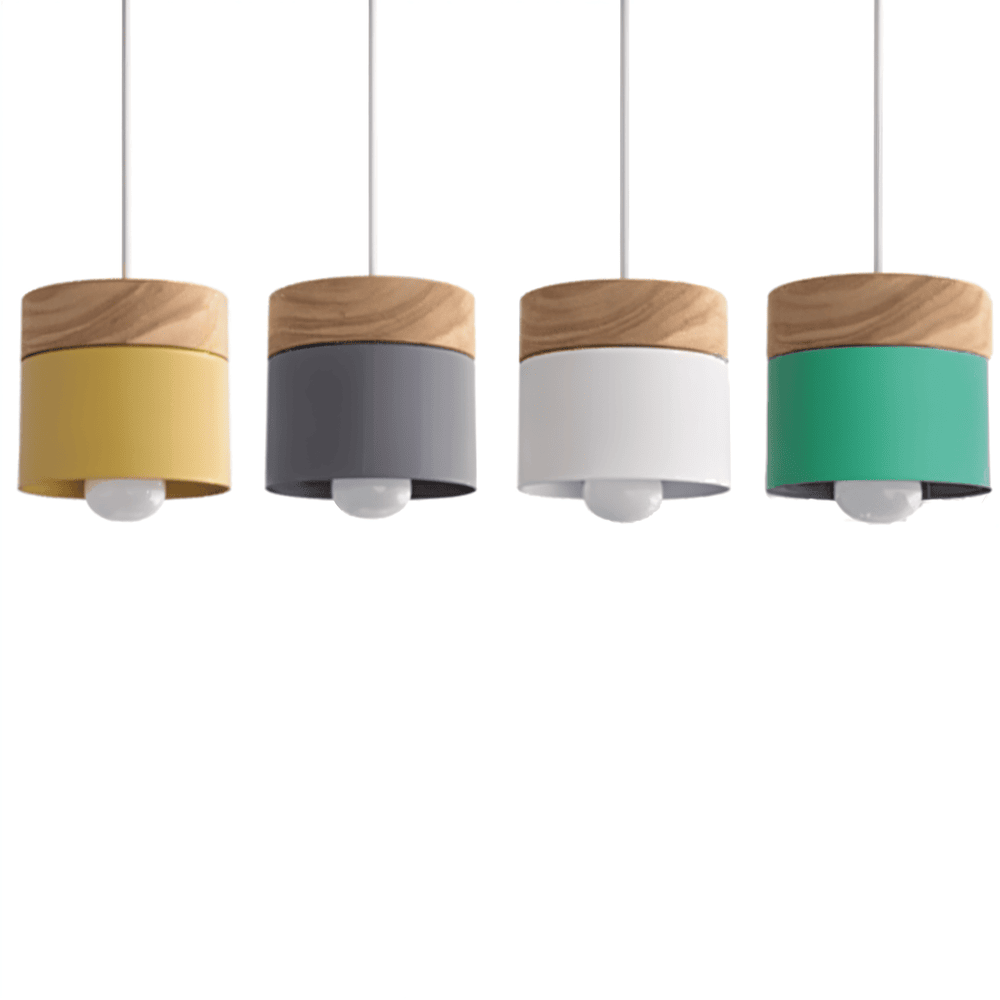 Hem & Trädgård > Belysning > Belysningsarmaturer > Takarmaturer Cylinder Chic Pendellampa i Metall och Varmt Trä