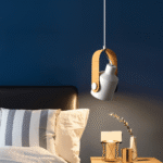 Hem & Trädgård > Belysning > Belysningsarmaturer > Takarmaturer Pendellampa i Metall med Nordiskt Träkorn