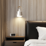 Hem & Trädgård > Belysning > Belysningsarmaturer > Takarmaturer Pendellampa i Metall med Nordiskt Träkorn