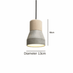 Hem & Trädgård > Belysning > Belysningsarmaturer > Takarmaturer Taklampa av Betong med Inslag av Trä