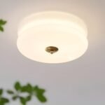 Hem & Trädgård > Belysning > Belysningsarmaturer > Takarmaturer Taklampa i Krämfärgat Glas