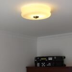 Hem & Trädgård > Belysning > Belysningsarmaturer > Takarmaturer Taklampa i Krämfärgat Glas