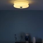 Hem & Trädgård > Belysning > Belysningsarmaturer > Takarmaturer Taklampa i Krämfärgat Glas