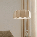 Hem & Trädgård > Belysning > Belysningsarmaturer > Taklampor Beige Pendellampa i Tyg