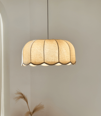 Hem & Trädgård > Belysning > Belysningsarmaturer > Taklampor Beige Pendellampa i Tyg