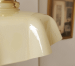 Hem & Trädgård > Belysning > Belysningsarmaturer > Taklampor Blomformad Creme Glaslampkåpa LED Hänglampa