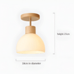 Hem & Trädgård > Belysning > Belysningsarmaturer > Taklampor dksls Ribbad LED Taklampa i Glas