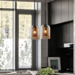 Hem & Trädgård > Belysning > Belysningsarmaturer > Taklampor Dubbelglas Skärm Hänglampa