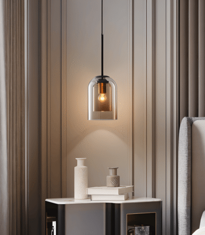 Hem & Trädgård > Belysning > Belysningsarmaturer > Taklampor Dubbelglas Skärm Hänglampa