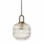 Hem & Trädgård > Belysning > Belysningsarmaturer > Taklampor efze Nordisk Ribbad Glas Pendellampa