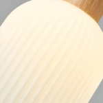 Hem & Trädgård > Belysning > Belysningsarmaturer > Taklampor Elegant Japansk Mjölkvit Ribbad Glas Hänglampa