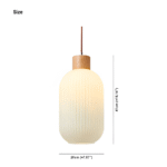 Hem & Trädgård > Belysning > Belysningsarmaturer > Taklampor Elegant Japansk Mjölkvit Ribbad Glas Hänglampa