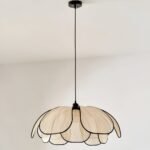 Hem & Trädgård > Belysning > Belysningsarmaturer > Taklampor Elegant Svart och Naturlig Wicker Pendellampa