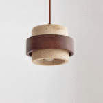 Hem & Trädgård > Belysning > Belysningsarmaturer > Taklampor Elegant Travertin Sten Pendellampa