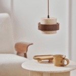 Hem & Trädgård > Belysning > Belysningsarmaturer > Taklampor Elegant Travertin Sten Pendellampa