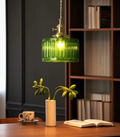 Hem & Trädgård > Belysning > Belysningsarmaturer > Taklampor Emerald – Grön glas taklampa