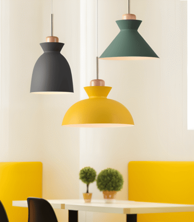 Hem & Trädgård > Belysning > Belysningsarmaturer > Taklampor Färgglad Flanell & Kuppeldesign Hänglampa i Macaron-färger