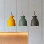 Hem & Trädgård > Belysning > Belysningsarmaturer > Taklampor Färgglad Flanell & Kuppeldesign Hänglampa i Macaron-färger