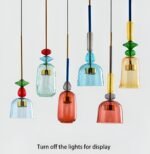 Hem & Trädgård > Belysning > Belysningsarmaturer > Taklampor Flerfärgad Glas Hänglampa