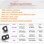 Hem & Trädgård > Belysning > Belysningsarmaturer > Taklampor Fyrkantiga Inbyggda Taklampor