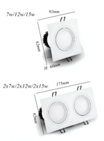 Hem & Trädgård > Belysning > Belysningsarmaturer > Taklampor Fyrkantiga Inbyggda Taklampor