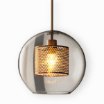 Hem & Trädgård > Belysning > Belysningsarmaturer > Taklampor Geometrisk glas hänglampa med bikakdesign