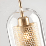 Hem & Trädgård > Belysning > Belysningsarmaturer > Taklampor Geometrisk glas hänglampa med bikakdesign