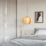 Hem & Trädgård > Belysning > Belysningsarmaturer > Taklampor Geometrisk Hänglampa av Hampasnöre och Trä