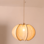 Hem & Trädgård > Belysning > Belysningsarmaturer > Taklampor Geometrisk Hänglampa av Hampasnöre och Trä