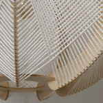 Hem & Trädgård > Belysning > Belysningsarmaturer > Taklampor Geometrisk Hänglampa av Hampasnöre och Trä