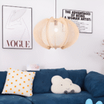 Hem & Trädgård > Belysning > Belysningsarmaturer > Taklampor Geometrisk Hänglampa av Hampasnöre och Trä