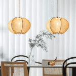 Hem & Trädgård > Belysning > Belysningsarmaturer > Taklampor Geometrisk Hänglampa av Hampasnöre och Trä