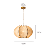 Hem & Trädgård > Belysning > Belysningsarmaturer > Taklampor Geometrisk Hänglampa av Hampasnöre och Trä